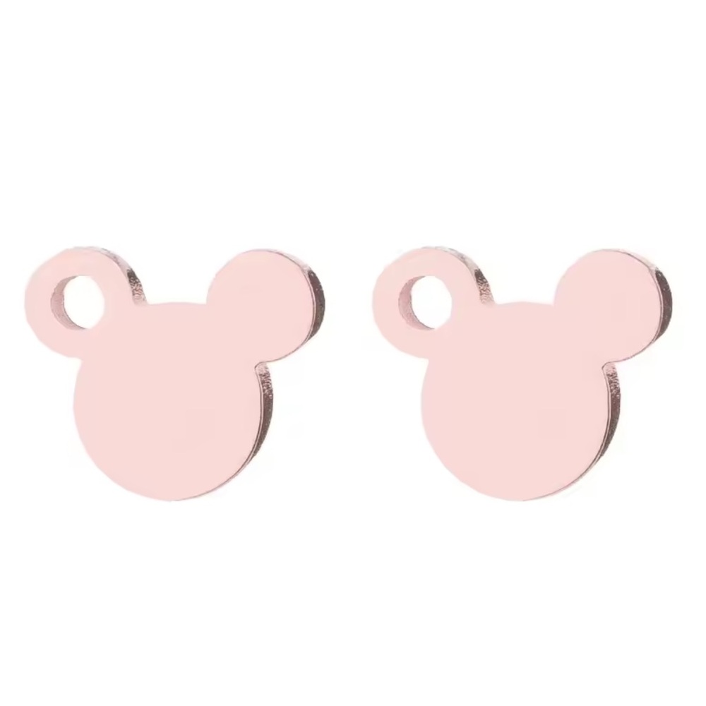 ROSE GOLD Disney Mickey Mouse Stud Earrings  With Gift Bag
